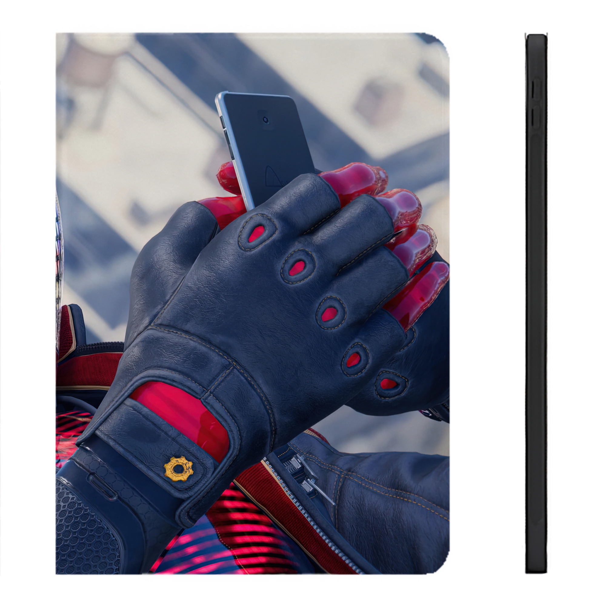 （画像用） Spider Man スパイダーマン IPadケース ペンホルダー付き ブックスタイルデザイン